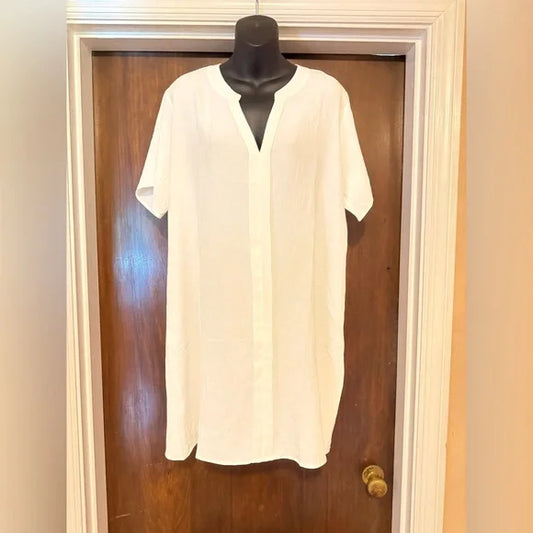 Halife White Dress - Size Large - 37” in Length *Pre-Loved*