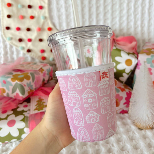 Coffee Cup Cover - Gingerbread Houses: Small / 16oz