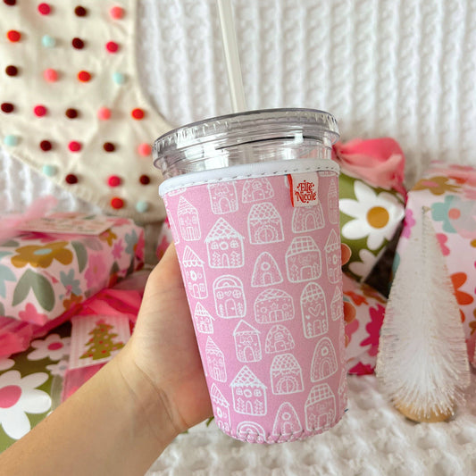 Coffee Cup Cover - Gingerbread Houses: Large / 24oz